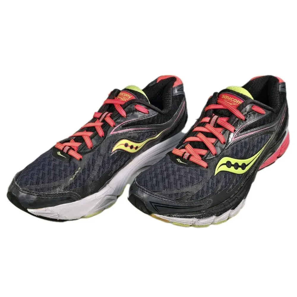Saucony Ride 8 Women's Running Shoes Black Neon Yellow & Orange Size 10 S10273-4